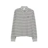 Vetements Horizontal Stripe Pattern Polo Collar In Multi