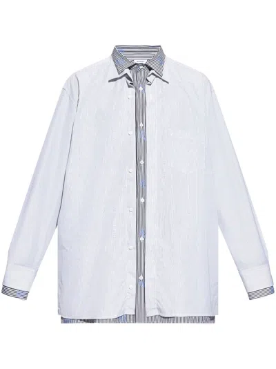 Vetements Striped Shirt In Blue