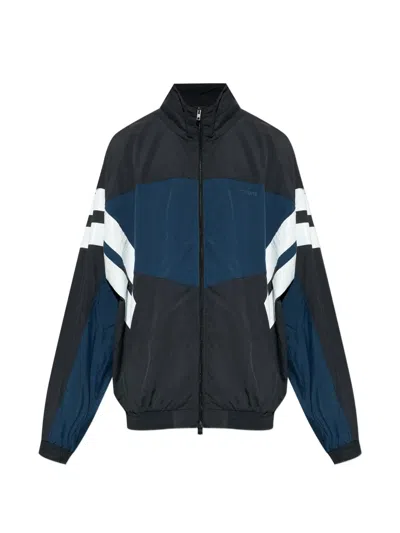 Vetements Striped-sleeves Colour-block Jacket In Multi