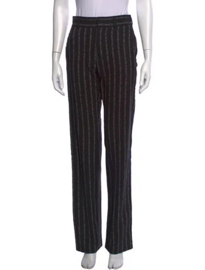 Pre-owned Vetements Striped Straight Leg Pants In Black