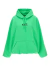 Vetements Oval Logo Hoodie With Drawstring Hood In Green