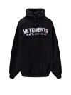 Vetements Black Cotton Blend Oversize Sweatshirt In Nero