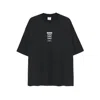 Vetements Black Bats Logo Regular T-shirt In Black