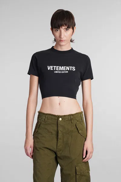 Vetements T-shirt In Black