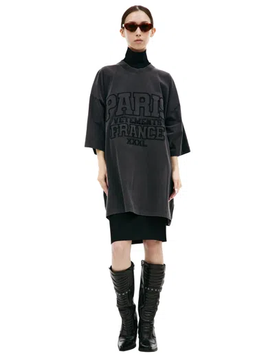 Vetements T-shirt 'paris Xxxl' In Grey