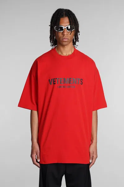 Vetements T-shirt In Red