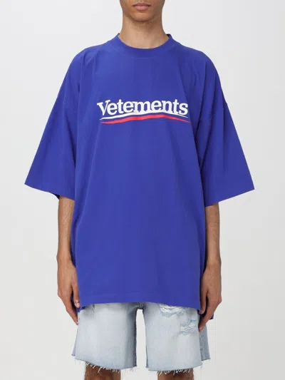 Vetements T-shirt  Men Color Blue