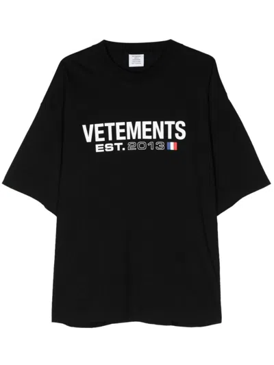 Vetements T-shirts In Black