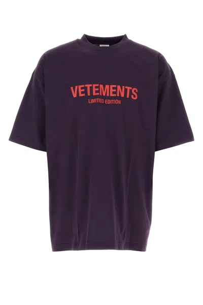 Vetements T-shirts-m Nd  Male,female In Purple