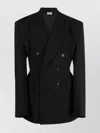 Vetements Tailored Blazer With Padded Shoulders And Pockets In Black