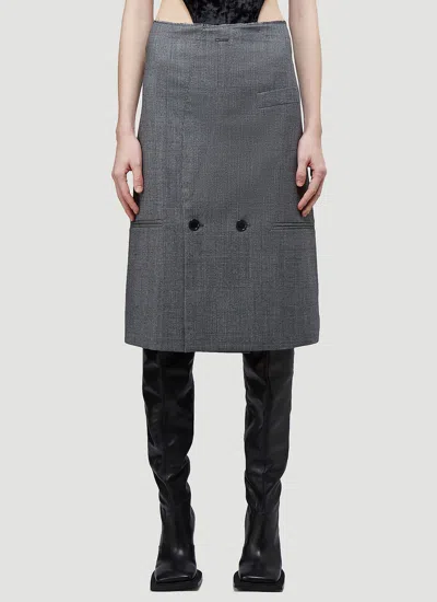 Vetements Tailored Pencil Skirt In Gray