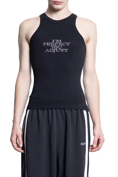 Vetements Tank Tops In Black