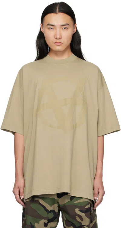 Vetements Taupe Double Anarchy T-shirt