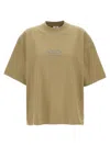 Vetements Taupe Oval Logo T-shirt In Taupe