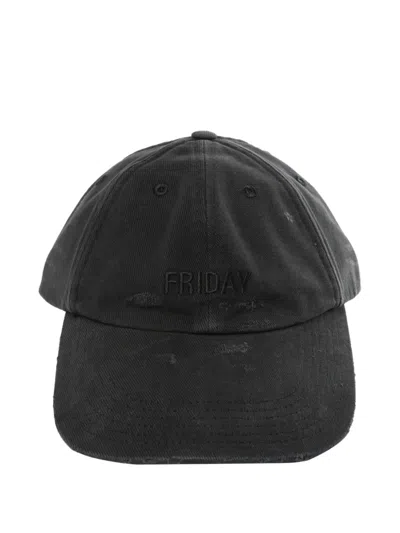 Vetements Text-motif Baseball Cap In Black