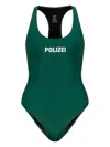 Vetements Text-print Swimsuit In Green