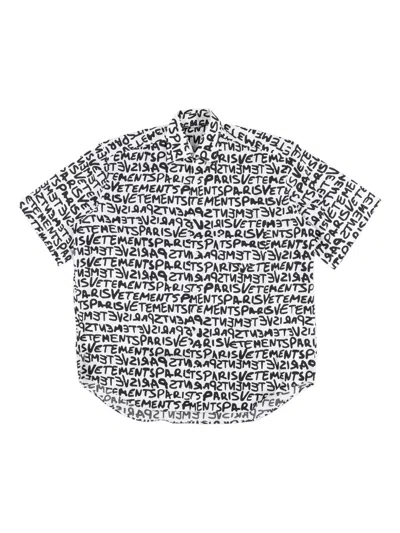 Vetements Towel Shirt In White