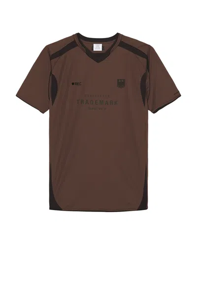 Vetements Trademark Football Jersey In Brown