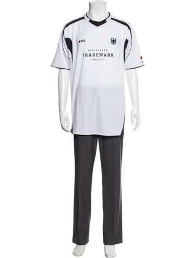 Pre-owned Vetements Trademark Football Jersey Graphic Print Jersey W/ Tags In White