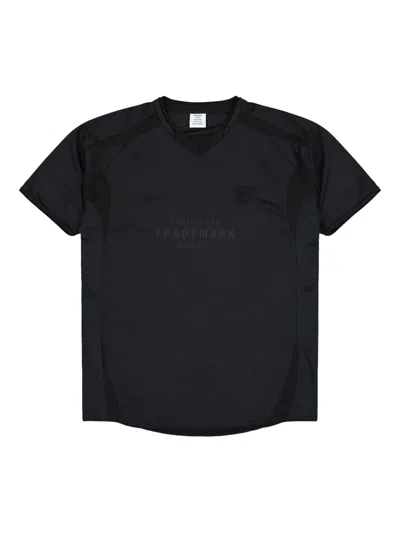 Vetements V-neck Panelled Jersey In Black
