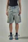 Vetements Trashed Shorts In Blue