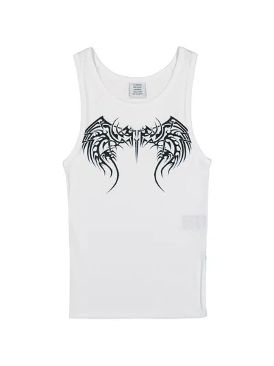 Vetements White Tattoo Tank Top