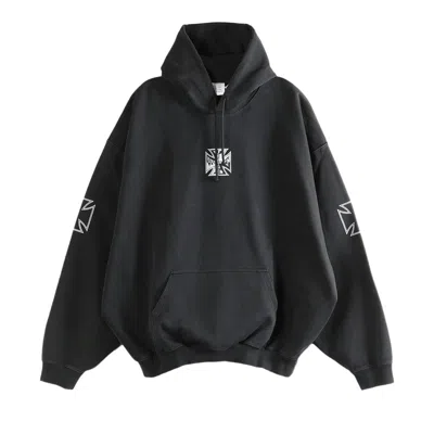 Pre-owned Vetements Triple Biker Cross Logo Hoodie 'black' | Men's Size S