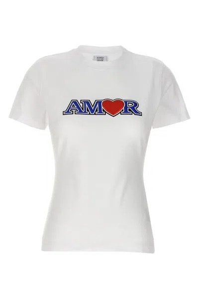 Vetements T-shirt 'amor Fitted' In Bianco