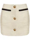 Vetements Tweed Mini Skirt In Neutrals