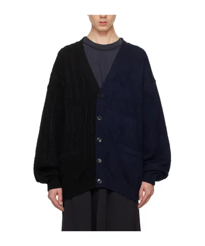 Vetements Twisted Knitted Cardigan In Black