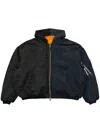 Vetements Split Hooded Bomber Jacket In Black