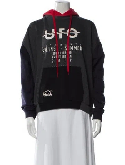 Pre-owned Vetements Ufo Graphic Print Hoodie W/ Tags In Blue