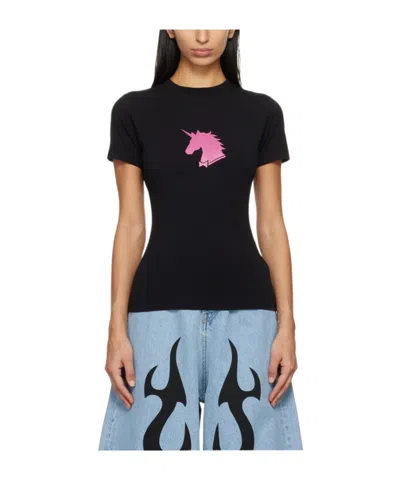 Vetements Unicorn T-shirt In Black