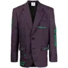 Vetements Hidden Message Tailored Blazer In Purple