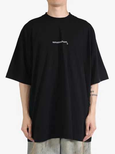 Vetements Unisex Website Logo T-shirt In Black