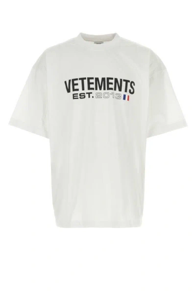 Vetements Unisex White Cotton Oversize T-shirt