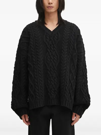 Vetements V-neck Sweater In Black