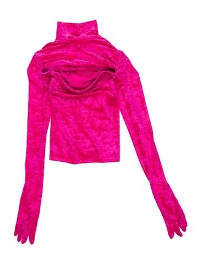 Pre-owned Vetements Velvet Mini Dress W/ Tags In Pink