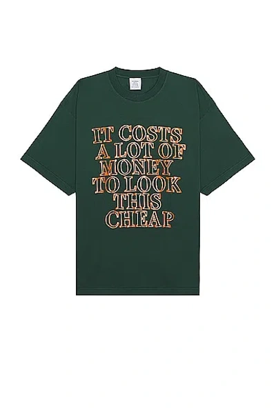 Vetements Very Expensive T-shirt In Green