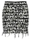 Vetements Paris Monogram High-waisted Mini Skirt