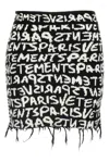 Vetements Paris Monogram High-waisted Mini Skirt