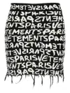 Vetements Paris Monogram High-waisted Mini Skirt In Multicolor