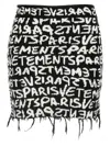 Vetements Paris Monogram High-waisted Mini Skirt In Multicolor