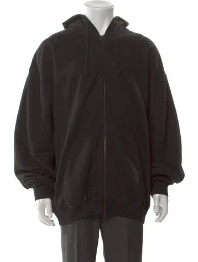 Pre-owned Vetements V-neck Long Sleeve Hoodie In Black