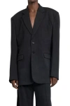 VETEMENTS WASHED-OUT JERSEY TAILORED BLAZER