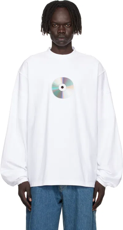 Vetements White Cd Reworked Long Sleeve T-shirt