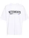 Vetements Flag Logo Cotton Oversized T-shirt In White