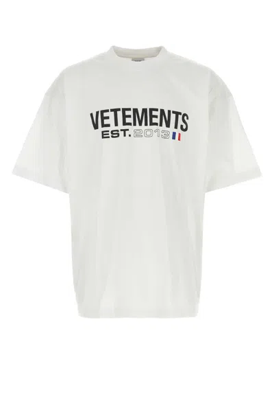 Vetements Unisex White Cotton Oversize T-shirt