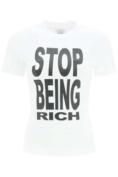 VETEMENTS VETEMENTS WHITE COTTON T-SHIRT