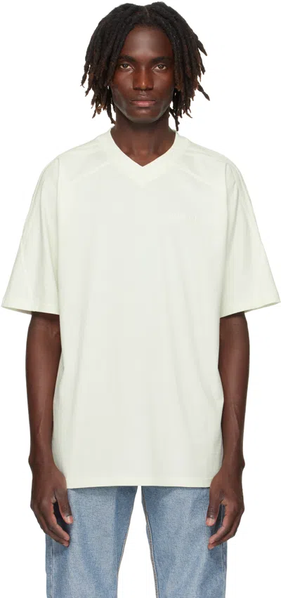 Vetements White Cut-up V-neck T-shirt In Neutral